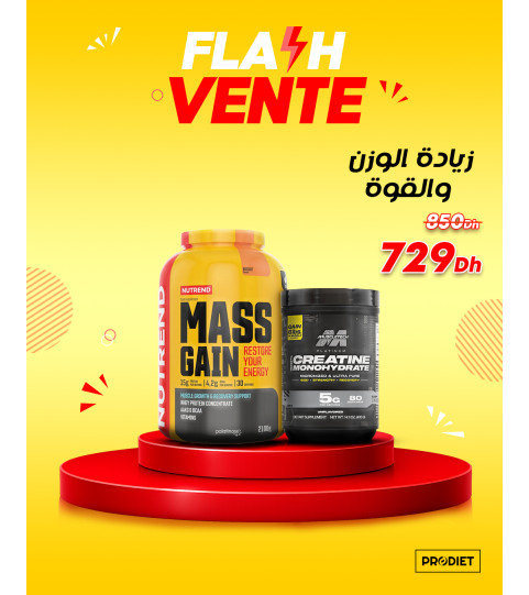 Mass Gain 2,100kg + Platinum 100% creatine 400G
