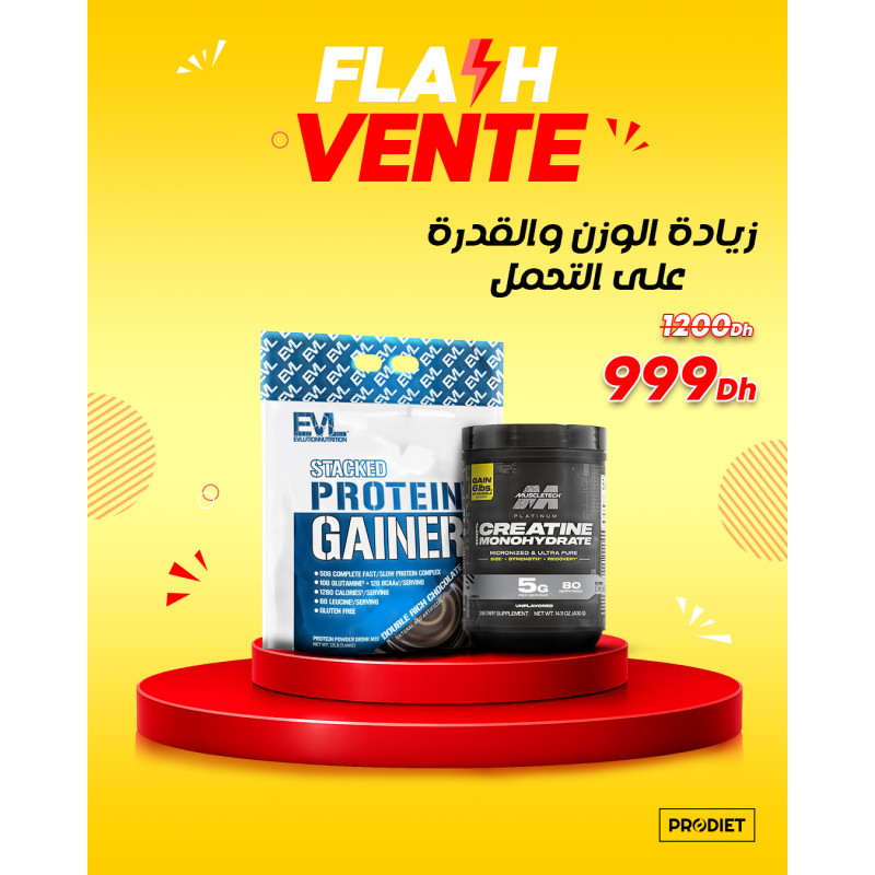 Stacked protein gainer 5.4kg +Platinum 100% creatine 400G