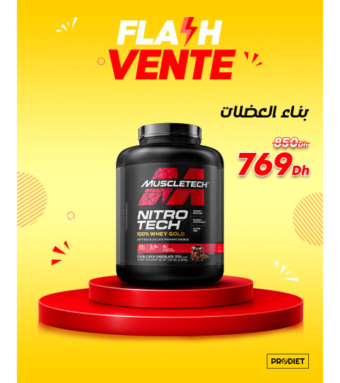 Nitrotech 100% Whey Gold 2,28kg - Vente Flash