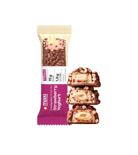 Creamy Core Protein Bar Strawberry Yoghurt 45g – Maxi Nutrition