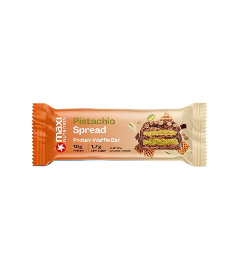 Crispy Waffle Protein Bar Pistachio Spread 39g-Maxi Nutrition