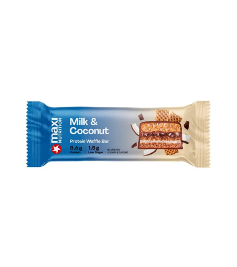 Milky Waffle Protein Bar Milk & Coconut 40g– Maxi Nutrition