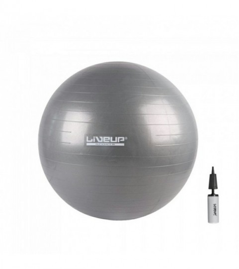 Liveup Sports- Ballon de Fitness anti-éclatement Gris