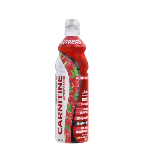 Carnitine activity drink Strawberry & Mint avec cafeine 750ml - Nutrend