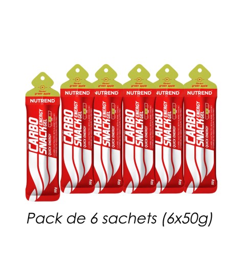 Carbo snack energy gel  Sachet Sans cafeine 6X50g - Nutrend
