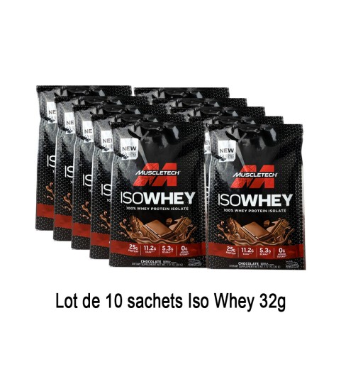 IsoWhey, 100% Whey Protein Isolate Chocolate  1 serving 32g- Muscletech