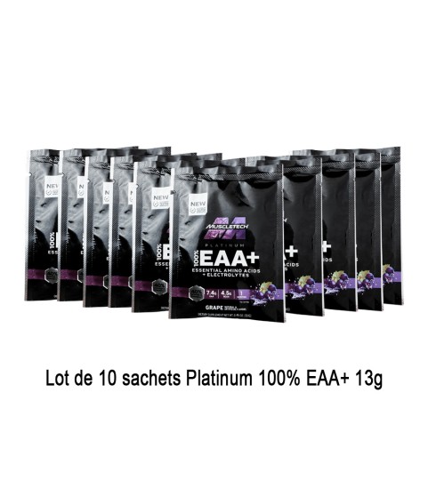 Platinum 100% EAA + Electrolytes Grape  1sering 13g - Muscletech