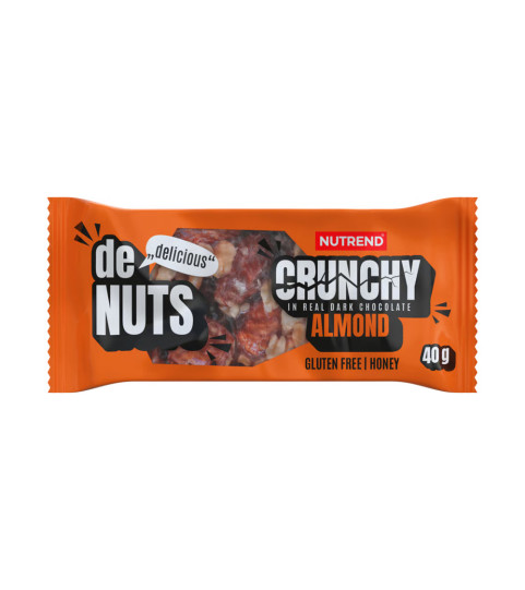 Denuts Crunchy Almond in dark chocolate - Nutrend