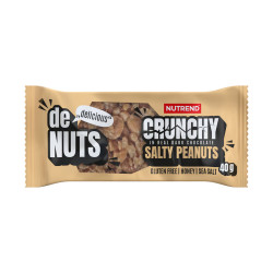 Denuts Crunchy Salty peanuts in dark chocolate  - Nutrend